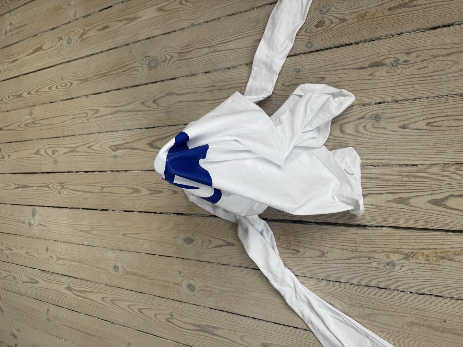 Dear Donald long sleeve tied around a bottle of wine