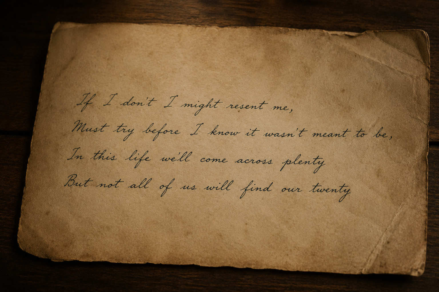 William Waltrip's handwritten final note, on aged paper